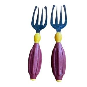 Vintage Gerber Forks Chunky Knubby Handles,  5". (Set Of 2)